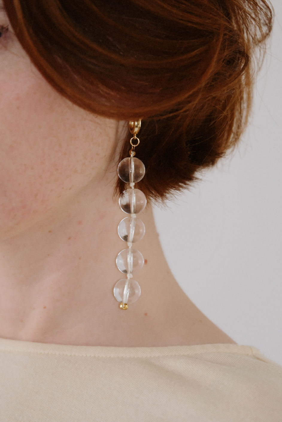Clear Long Earrings