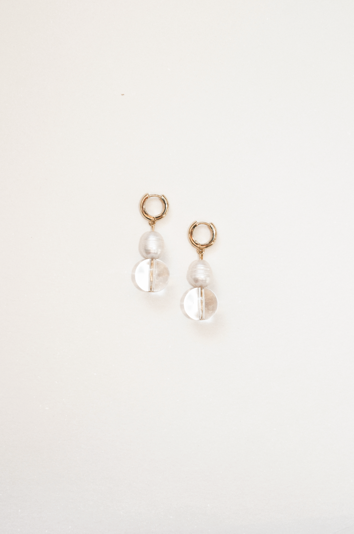 Clear Pearl Earrings
