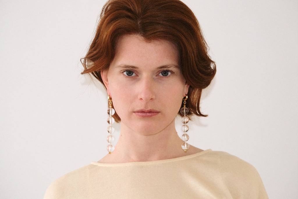 Clear Long Earrings
